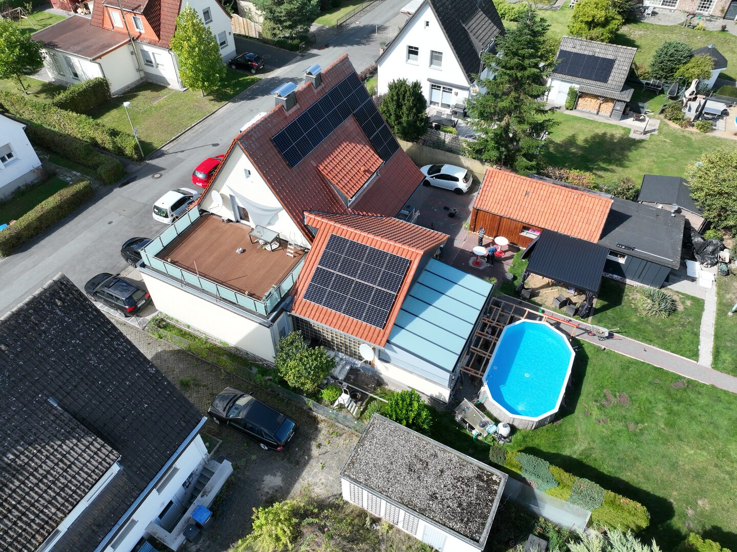 Photovoltaikanlage auf einem Einfamilienhaus in Paderborn