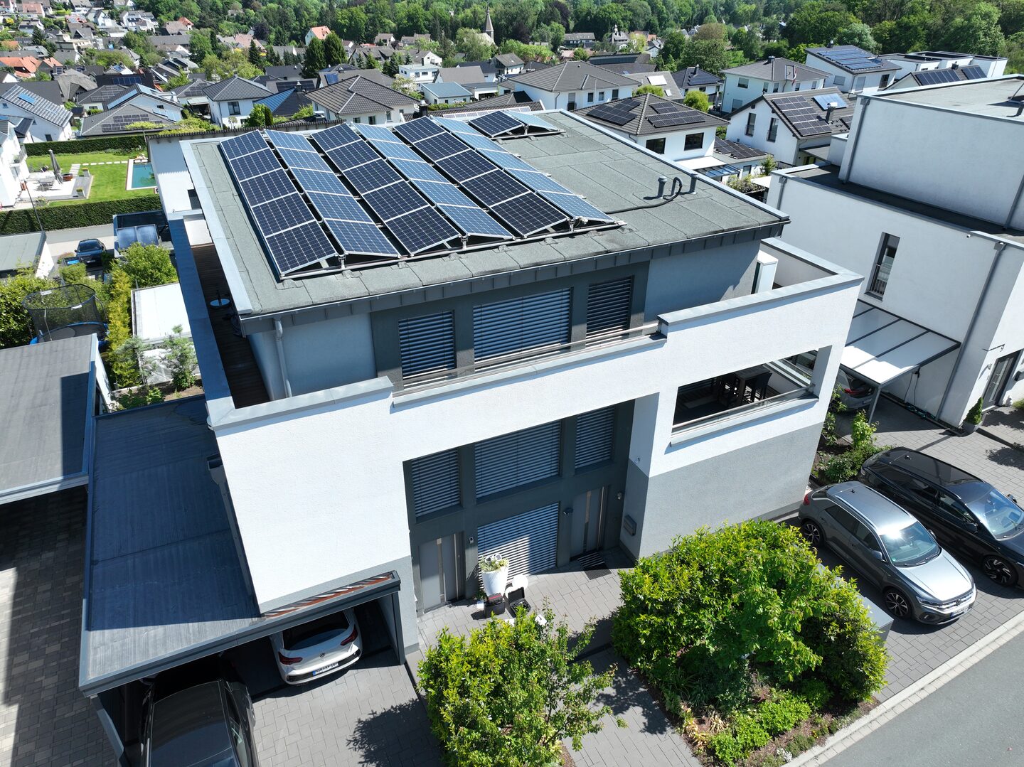 Photovoltaikanlage auf einem Einfamilienhaus in Unna